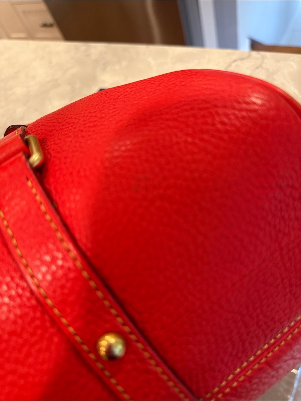 Dooney and Bourke large Florentine satchel in strawberry - Picture 12 of 12